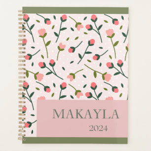 Agenda Planner personalizado de floral de primavera paste