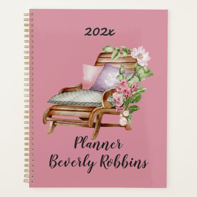 Agenda Planner personalizado de Garden Florals (Anverso)