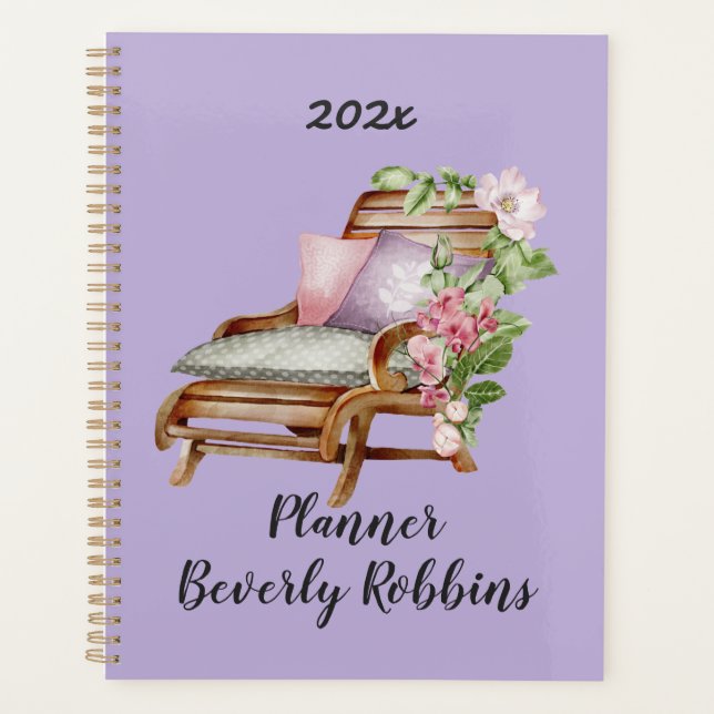 Agenda Planner personalizado de Garden Florals (Anverso)