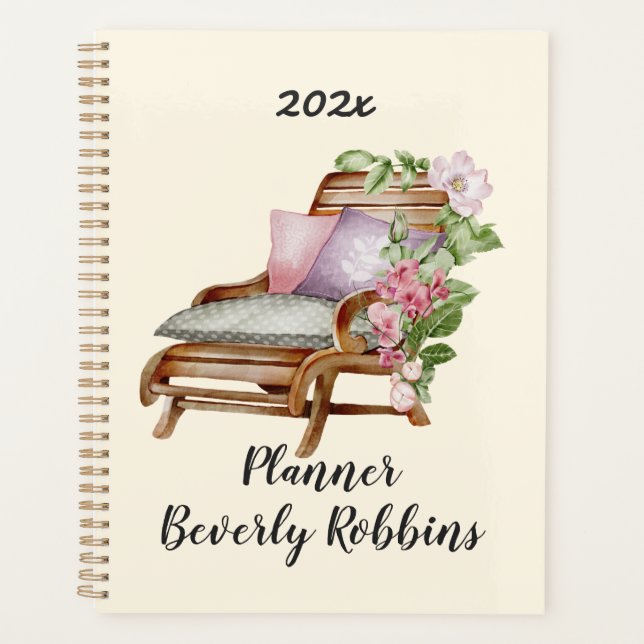 Agenda Planner personalizado de Garden Florals (Anverso)