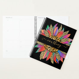 Agenda Planner personalizado de impresión de arcoiris y l