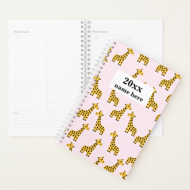 Agenda Planner personalizado de jirafa para niños (Demostración)