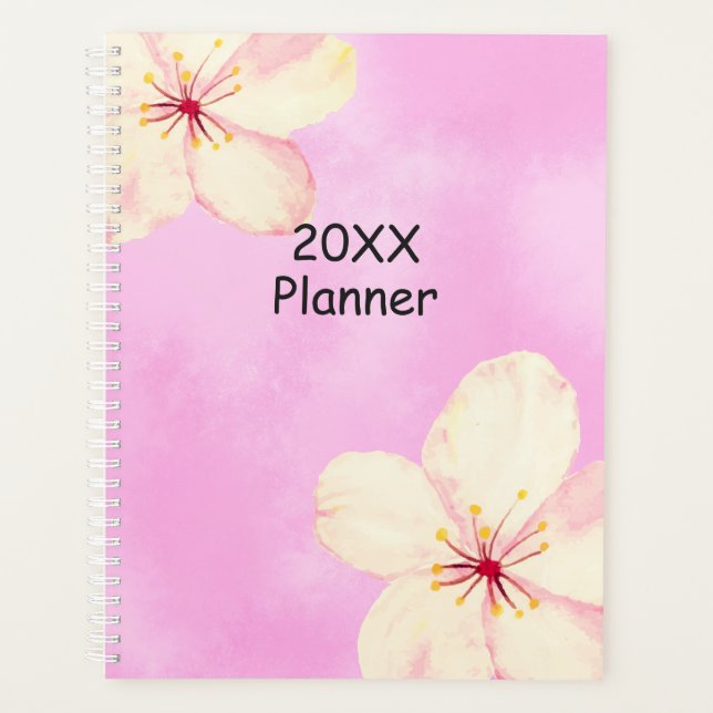 Agenda Planner personalizado de la floración de cerezo (Anverso)