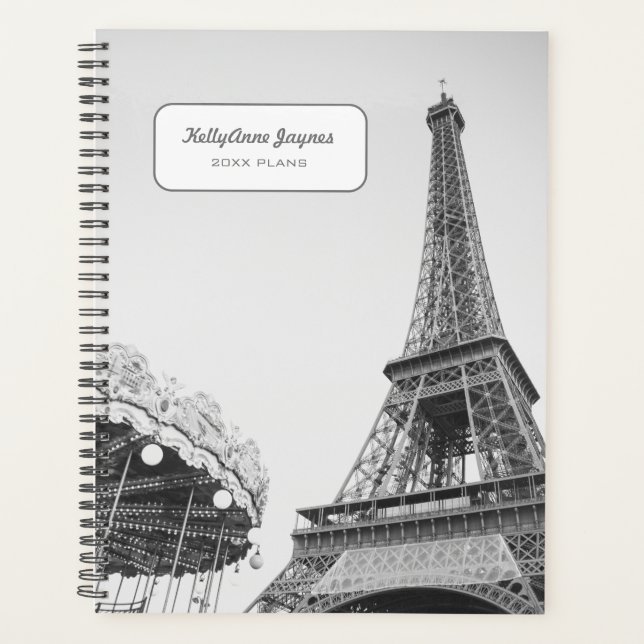 Agenda Planner personalizado de la Torre Eiffel de París  (Anverso)