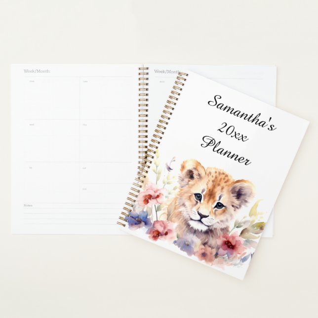 Agenda Planner personalizado de león para bebé pequeño (Demostración)