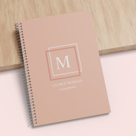 Agenda Planner personalizado de monograma moderno para pa