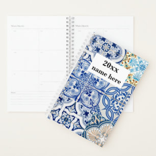 Agenda Planner personalizado de mosaicos mediterráneos
