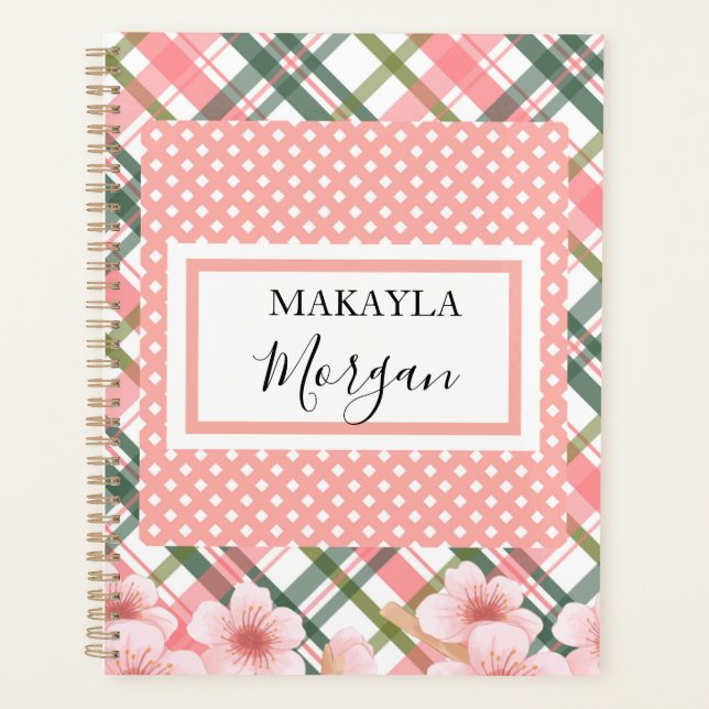 Agenda Planner personalizado de primavera de Pastel (Anverso)