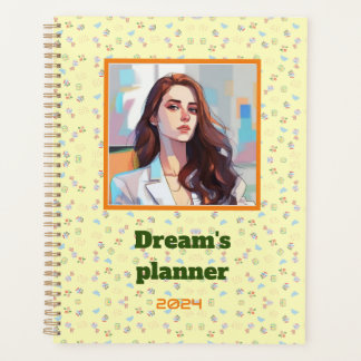 Agenda Planner personalizado del oso amarillo adorable