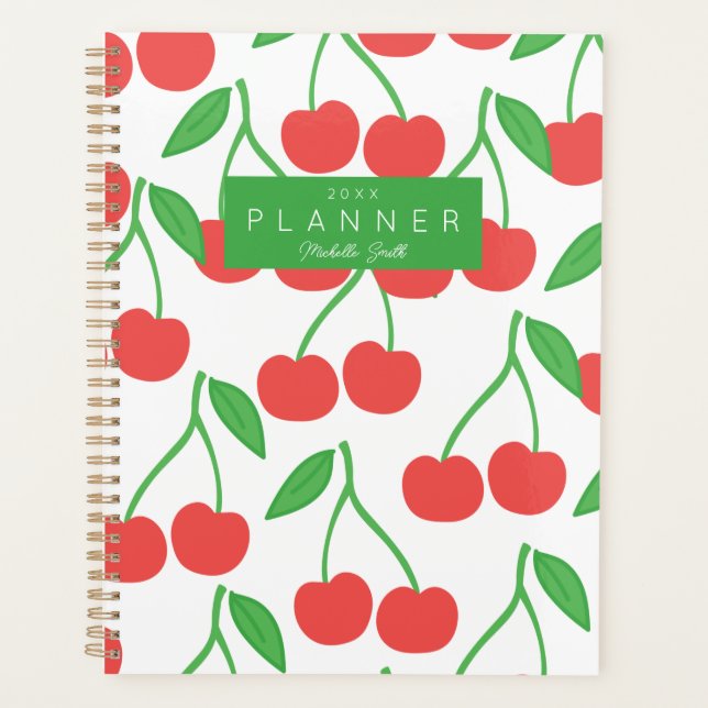 Agenda Planner personalizado del patrón de cerezo moderno (Anverso)