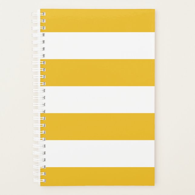Agenda Planner rayado amarillo (Anverso)