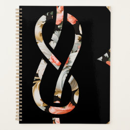 Agenda Planner Rococo Style - negro