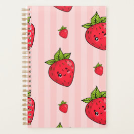 Agenda Planner rosa de fresa suave