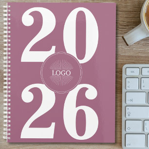 Agenda Planner rosa Rubor blanco con el logotipo de negri