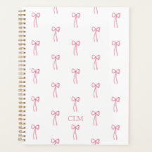 Planner rosado monogramado