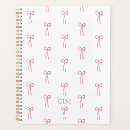 Agenda Planner rosado monogramado