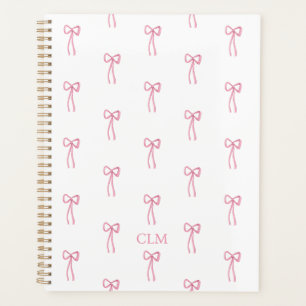 Agenda Planner rosado monogramado