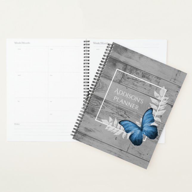 Agenda Planner ruso de mariposa azul (Demostración)