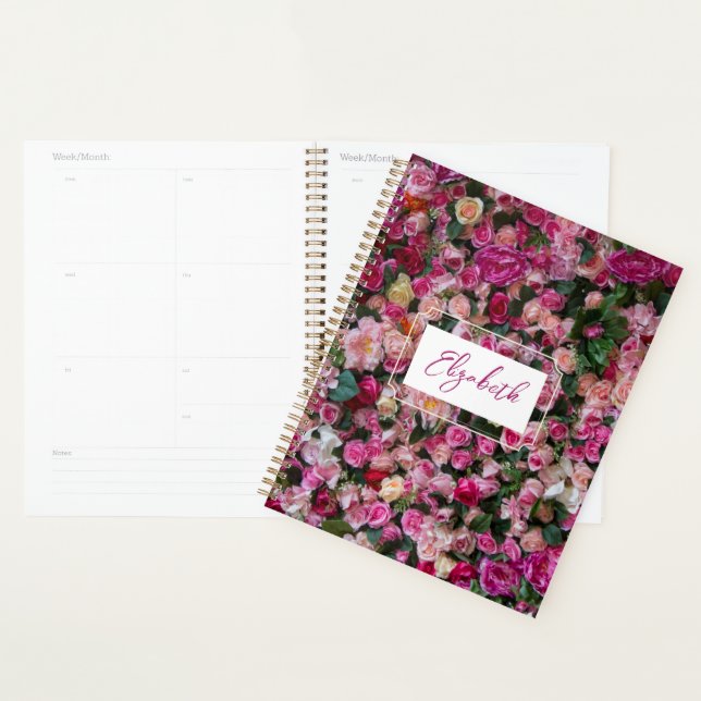 Agenda Planner semanal de pared rosa (Demostración)