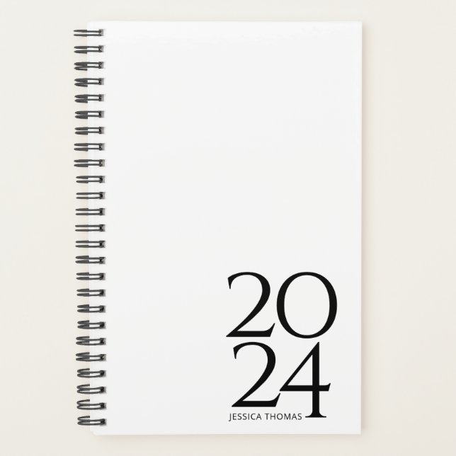 Agenda Planner semanal de Terracotta Personal 2024 (Anverso)