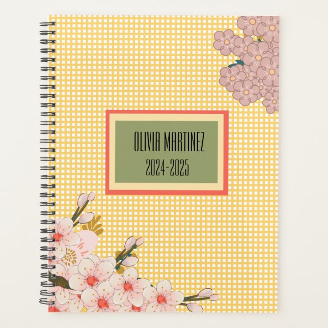 Agenda Planner Semanal-Mensual de Primavera Pastel (Anverso)
