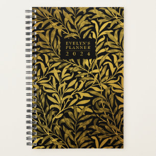 Agenda Planner semanal personalizado de floral Art Deco