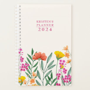 Agenda Planner semanal personalizado de las flores de pri