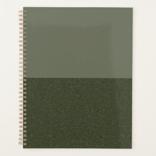 Agenda Planner Semanal Verde Moss de dos tonos - Personal