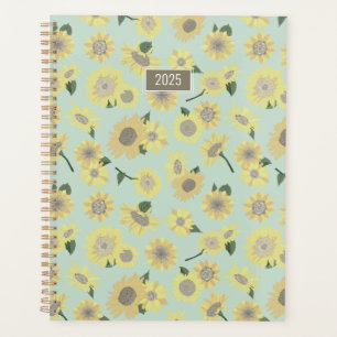 Agenda Planner Sunflower Yellow Naranja Floral