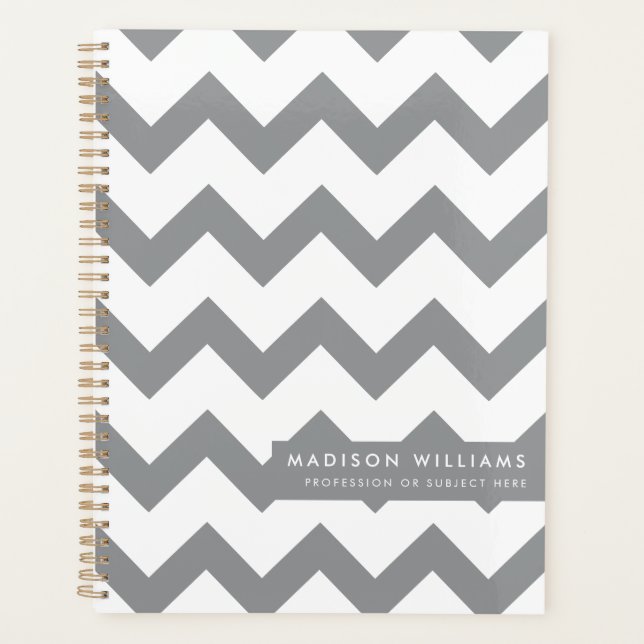 Agenda Planner Zigzag moderno mínimo (Anverso)