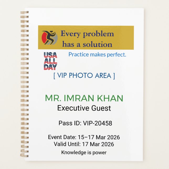 Agenda Planners | Photo | Monogram | Modern (Anverso)