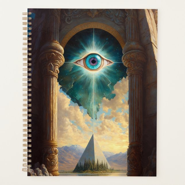 Agenda Plano de arte ocular en pirámide mística (Anverso)