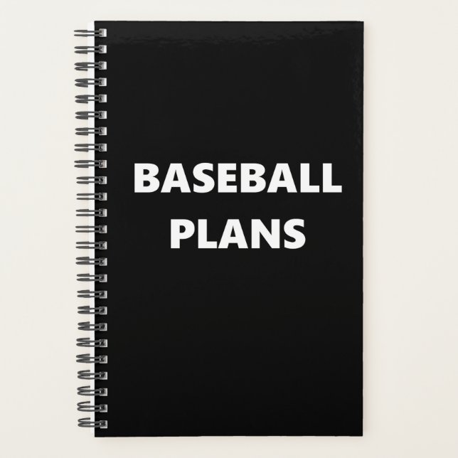 Agenda Plano de béisbol para deportes Planes de béisbol (Anverso)