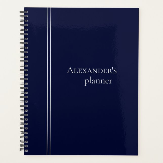 Agenda Plano de color azul real (Anverso)