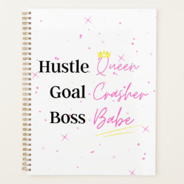 Agenda Plano de cubierta dura "Hustle Queen"