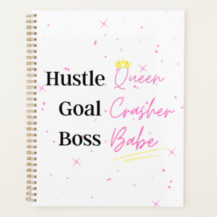 Agenda Plano de cubierta dura "Hustle Queen"