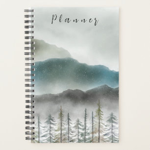 Agenda Plano de cubierta suave de color de agua de montañ