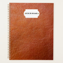 Plano de cuero marrón falso