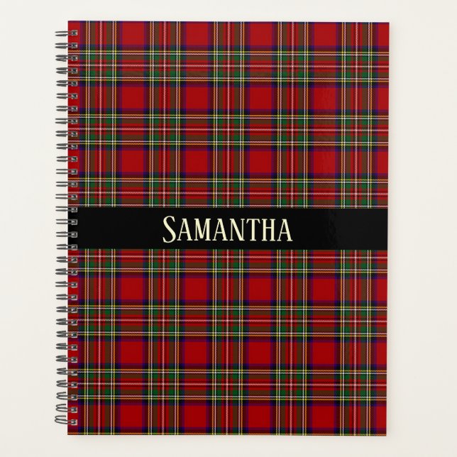Agenda Plano de diseño de Red Plaid (Anverso)