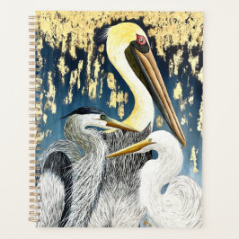 Agenda Plano de gran espiral dorada