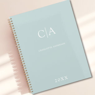 Agenda Plano de monograma simple y elegante