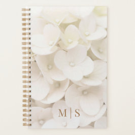 Agenda Plano floral de flores blancas