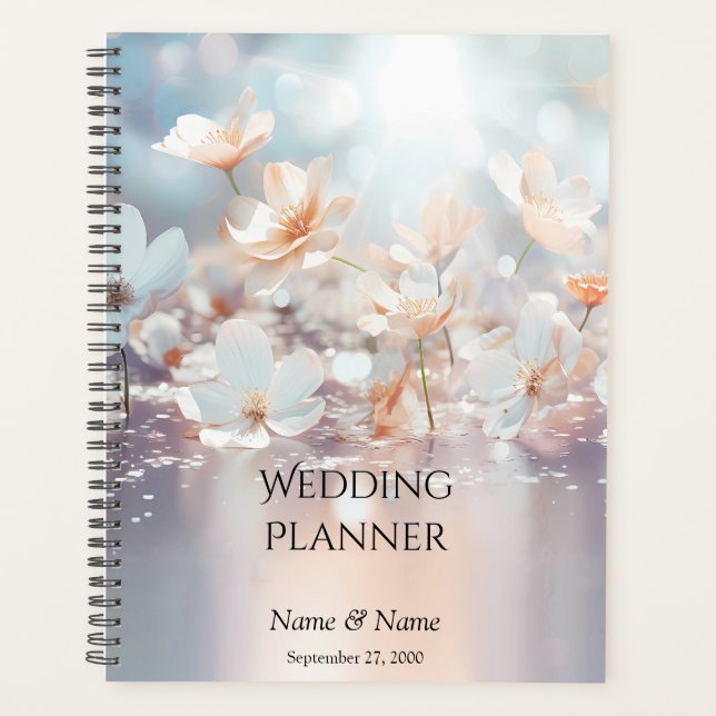 Agenda Plano floral de yeso blanco (Anverso)