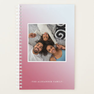 Agenda Plano fotográfico rosa y azul Ombre dos