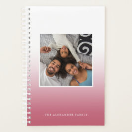 Agenda Plano fotográfico rosa y blanco Ombre dos
