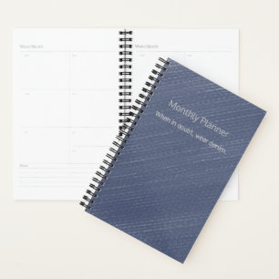 Agenda Plano mensual de Denim Azul