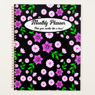 Agenda Plano mensual Purple Floral