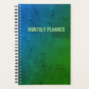 Agenda Plano mensual verde azul
