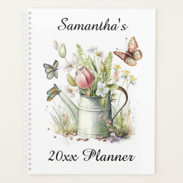 Agenda Plano personalizado de mariposa de flores
