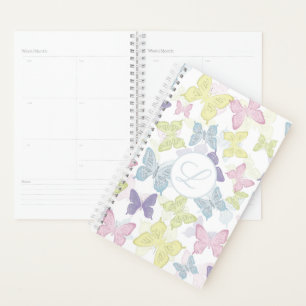 Agenda Plano semanal/mensual de mariposas de 5,5" x 8,5"